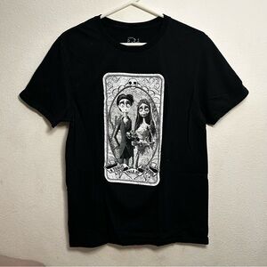 Halloween Corpse Bride black & white graphic T-shirt